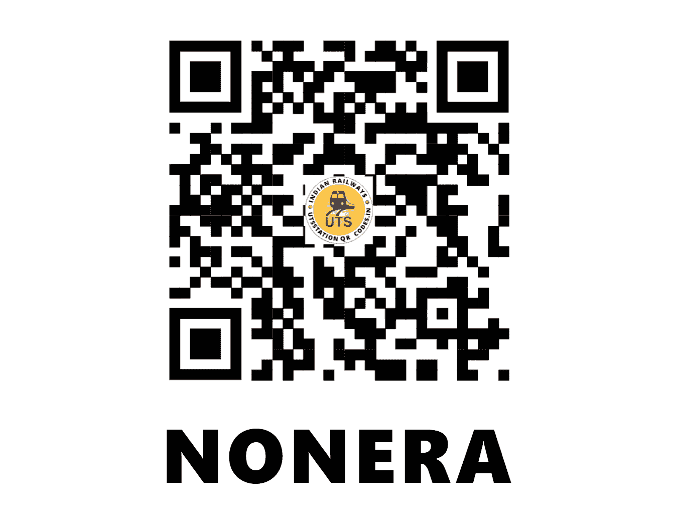 UTS QR Code for NONERA - NNE (NC - MADHYA PRADESH)